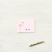 Post-it® Flamant Rose Tropical (Sur un bureau)