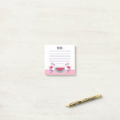 Post-it® Flamant rose tropical Watermelon Post-It Notes (Sur un bureau)