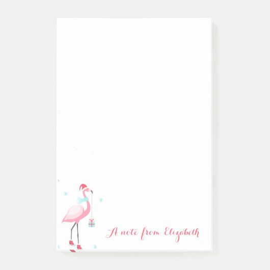 Post-it® Flamants Roses Adorables Présentent des Flocons de (Devant)