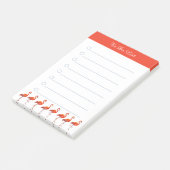 Post-it® Flamants roses & calligraphie sur les choses blan (Incliné)