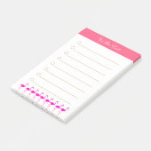 Post-it® Flamants roses & calligraphie sur ligné blanc (Incliné)
