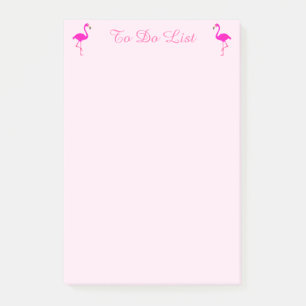 Post-it® Flamants roses & calligraphie sur or rose clair