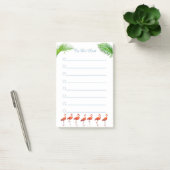 Post-it®  Flamants roses & feuilles de palmier vertes Chose (Bureau)