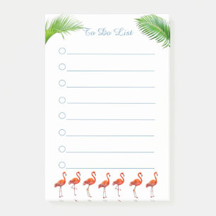 Post-it® Flamants roses & feuilles de palmier vertes Chose