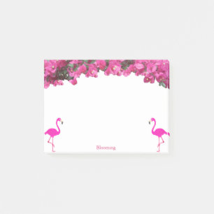 Post-it® Flamants roses & Fleurs Magenta Rose Tropical sur 