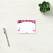 Post-it® Flamants roses & Fleurs Magenta Rose Tropical sur  (Bureau)