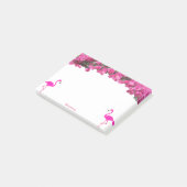 Post-it® Flamants roses & Fleurs Magenta Rose Tropical sur  (Incliné)