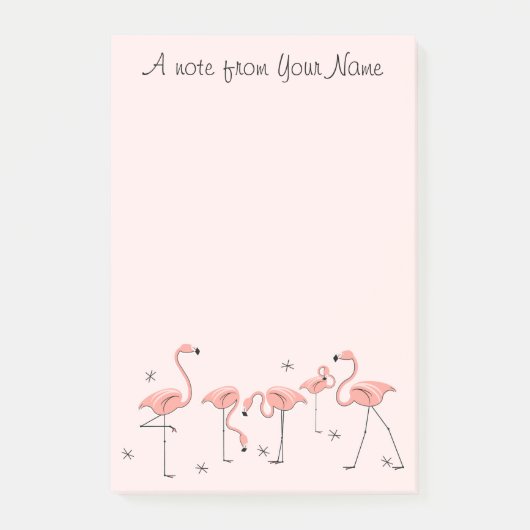 Post-it® Flamants roses Groupe rose "Texte" (Devant)