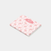 Post-it® Flamants roses monogramme (Incliné)