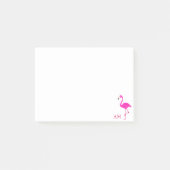 Post-it® Flamants roses & Monogrammes en blanc (Devant)