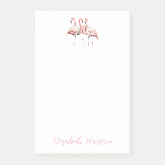 Post-it® Flamants roses rose tropicale personnalisés (Devant)