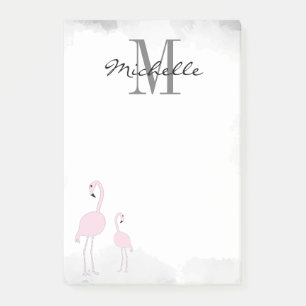 Post-it® Flamants roses roses Notes post-it personnalisées