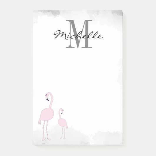 Post-it® Flamants roses roses Notes post-it personnalisées (Devant)