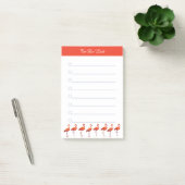 Post-it® Flamants roses rouges et calligraphie sur les chos (Bureau)