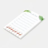 Post-it® Flamants roses rouges & Palm vert Feuilles Que fai (Incliné)