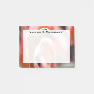 Post-it® Flamingo orange oiseau de rivage Monogramme
