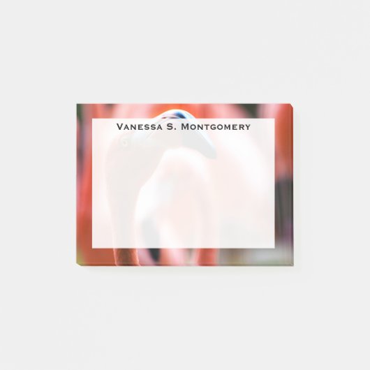 Post-it® Flamingo orange oiseau de rivage Monogramme (Devant)