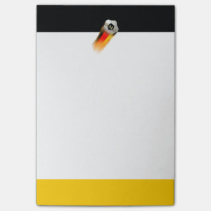 Post-it® Flammer Allemagne balle de football sur le drapeau