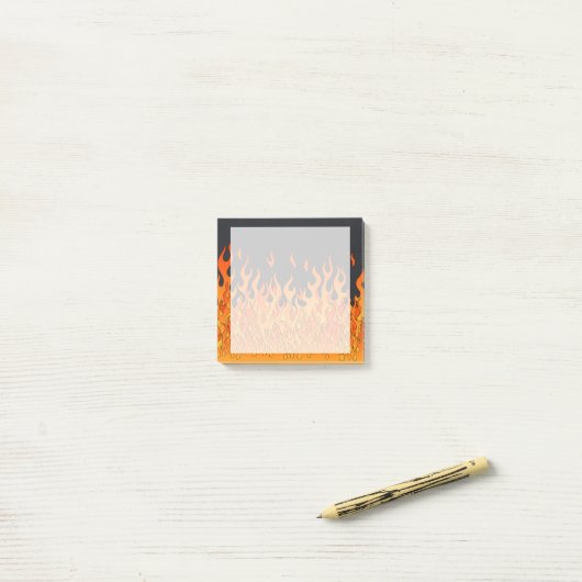 Post-it® Flammes de dessin en couches (Sur un bureau)