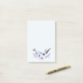 Post-it® Flèche, Fleurs et Plume (Sur un bureau)