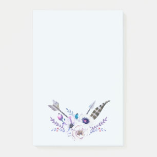 Post-it® Flèche, Fleurs et Plume