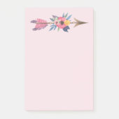 Post-it® Flèche, Fleurs et Plume (Devant)