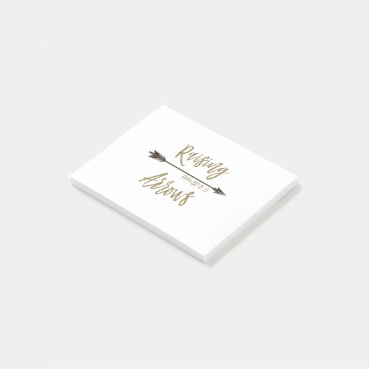 Post-it® Flèches de levage - Psaume 127:3-5 (Incliné)