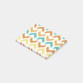 Post-it® Flèches Rétro Chevron Orange Sarcelle Or (Incliné)