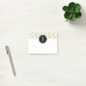 Post-it® Flèches tribales | Monogramme noir (Bureau)