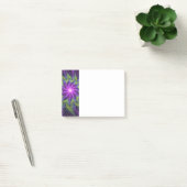 Post-it® Fleur Abstraite Moderne de Fractale de Vert Pourpr (Bureau)
