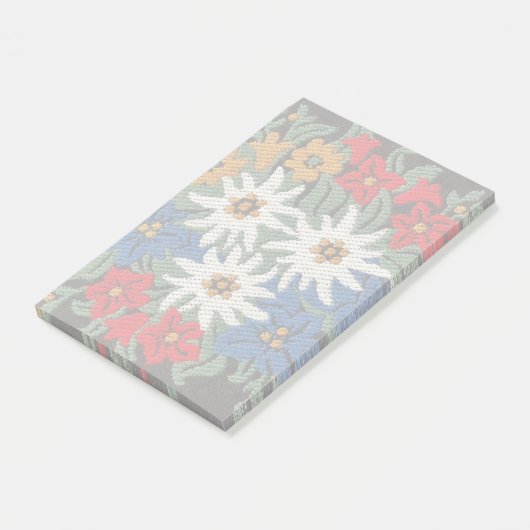 Post-it® Fleur alpine suisse d'edelweiss (Incliné)