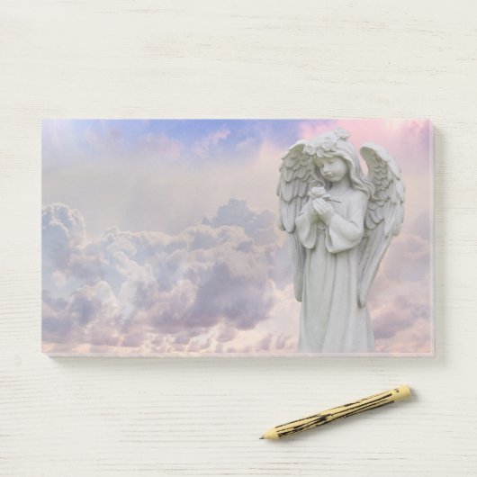Post-it® Fleur Angel Holding (Sur un bureau)