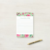 Post-it® Fleur aquarelle (Sur un bureau)
