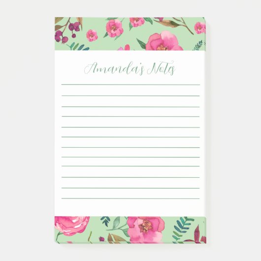 Post-it® Fleur aquarelle (Devant)