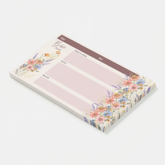 Post-it® Fleur BIBLE ÉTUDE NOTES Foi chrétienne Dons (Incliné)