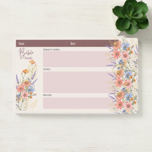 Post-it® Fleur BIBLE ÉTUDE NOTES Foi chrétienne Dons (Bureau)