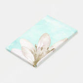 Post-it® Fleur blanche d'aquarelle en bon état (Incliné)