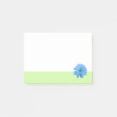 Post-it® Fleur Bleue Bordure Verte (Devant)