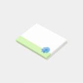 Post-it® Fleur Bleue Bordure Verte (Incliné)