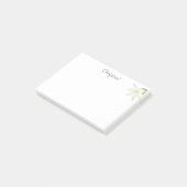 Post-it® Fleur d'Amaryllis blanche originale sur fond blanc (Incliné)