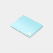 Post-it® Fleur d'Amaryllis blanche sur fond bleu clair (Incliné)