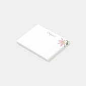 Post-it® Fleur d'Amaryllis rose originale sur fond blanc (Incliné)