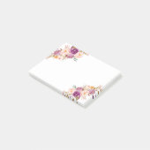 Post-it® Fleur d'aquarelle romantique, bohème (Incliné)