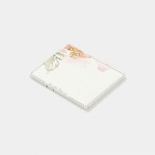 Post-it® Fleur d'aquarelle rose personnalisée (Incliné)