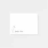 Post-it® Fleur d'art de la ligne de neige botanique (Devant)