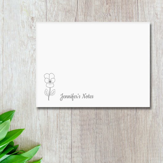 Post-it® Fleur d'art de la lignée de sansy sauvage botaniqu