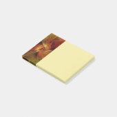 Post-it® Fleur d'art fractal abstrait rouge orange marron v (Incliné)