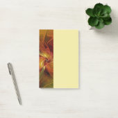 Post-it® Fleur d'art fractal marron orange rouge abstrait (Bureau)