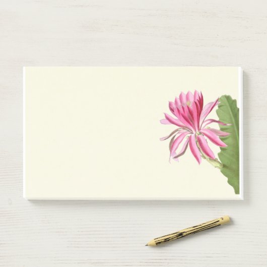 Post-it® Fleur de cactus roses, (Sur un bureau)