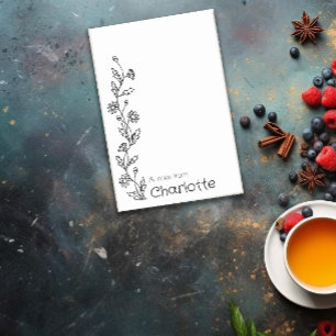 Post-it® Fleur de campagne marguerite noir nom